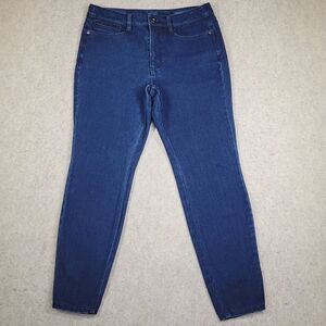 J Jill Jeans Premium Flex High Rise Legging Womens 8P Blue Dark Wash 30x25 NEW